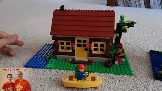 Lego 5766 Log Cabin (2011) and 31010 Treehouse (2013)