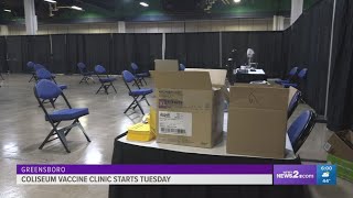 Sneak peek inside the Greensboro Coliseum Special Events Center ahead of COVID vaccine