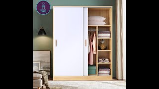 3 Hangers with Top and Side Shelves Sliding Wardrobe video assembly screenshot 5