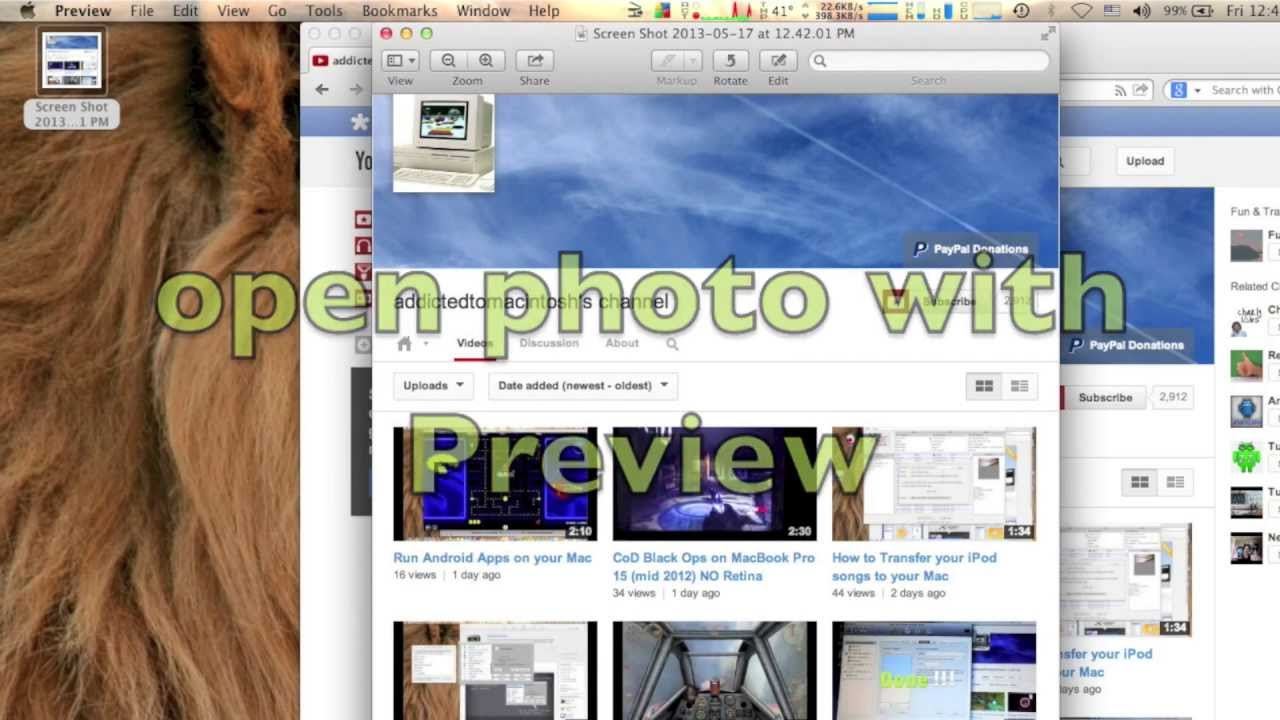How to take a ScreenShot in Mac OS X - YouTube