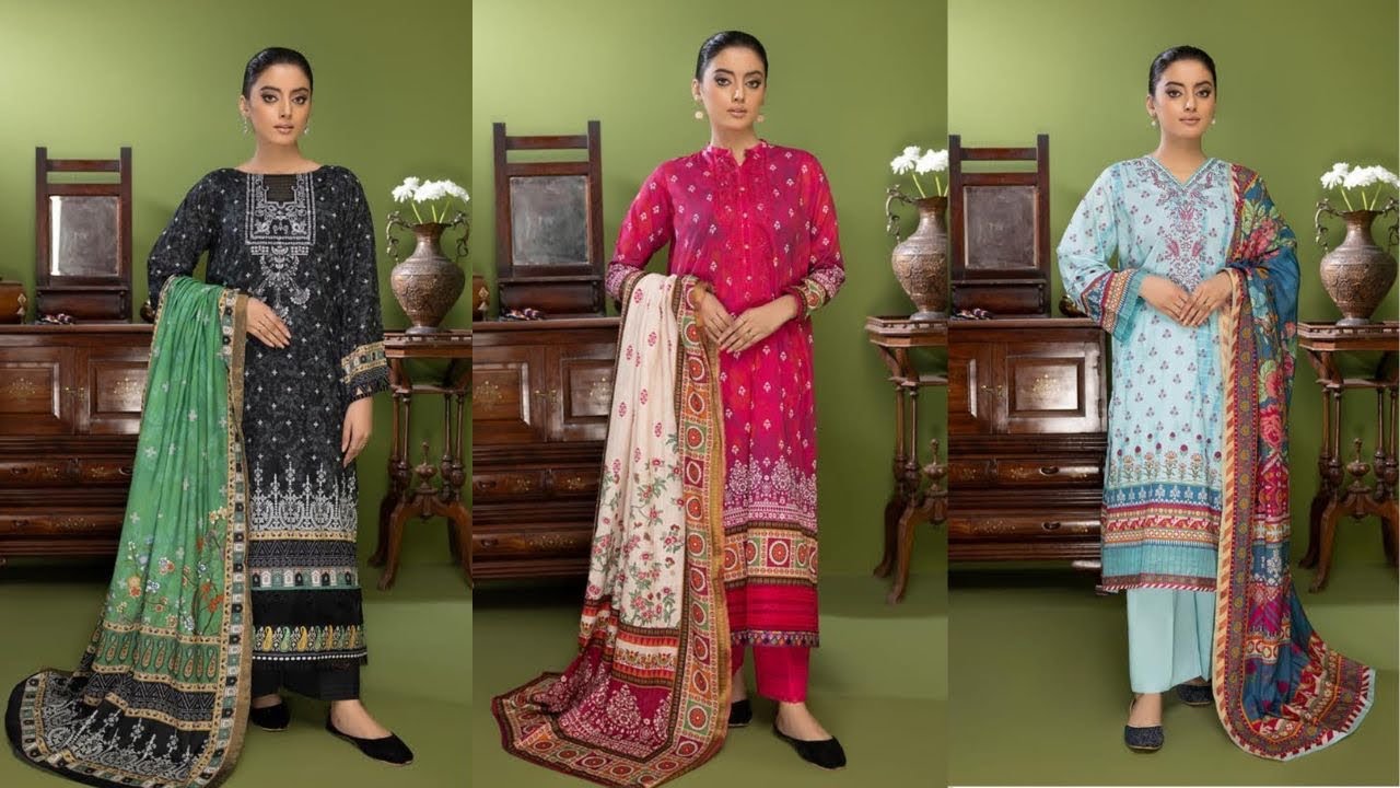 Kroma by Gulljee Vol 1 Embroiled Cotton Dress 2023 | Kroma Vol 1