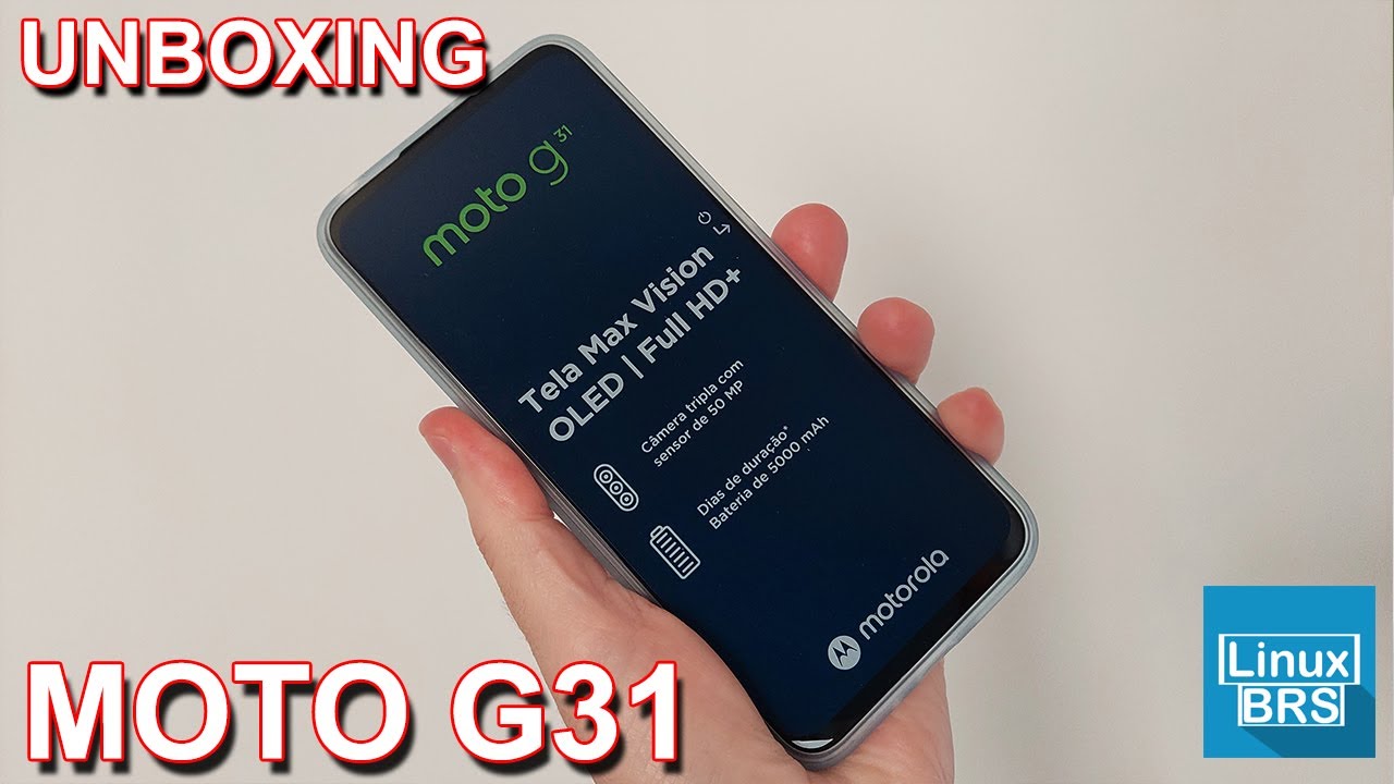 LANÇAMENTO - MOTOROLA MOTO G31 - UNBOXING E PRIMEIRAS IMPRESSÕES