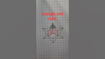 🔻 triangle and cube 🔻 #art #3dart #youtubeshorts #drawing #3dillusion #3d #opticalillusion #tutorial