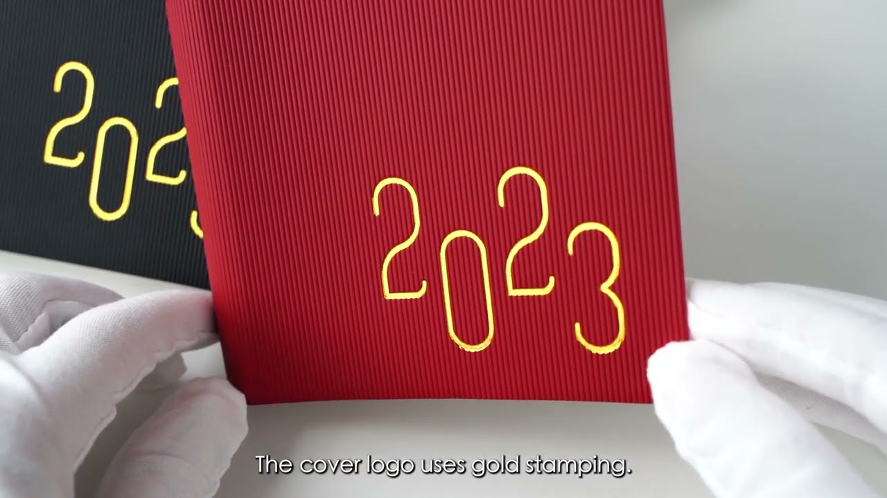 Custom A6 PU leather Softcover 2023 Planner Notebook