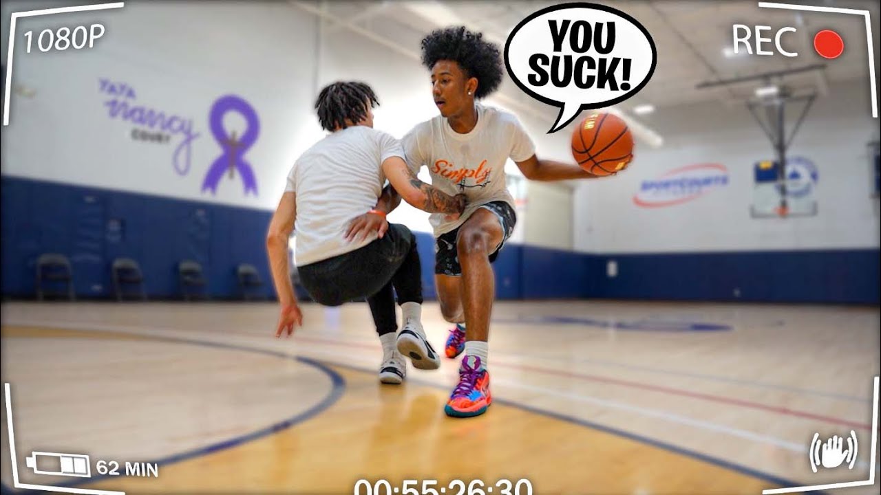 I TACKLED HIM & IT GOT PHYSICAL! Intense 1V1 Basketball Vs ZAY YouTube