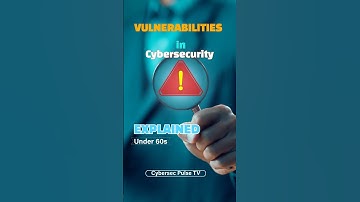 Vulnerabilities in Cybersecurity - Explained in 60 Seconds