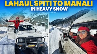 Lahaul Spiti to Manali 😍 in 4X4 Gypsy 🚖 in heavy snow ❄️ India’s longest Tunnel opens for tourist