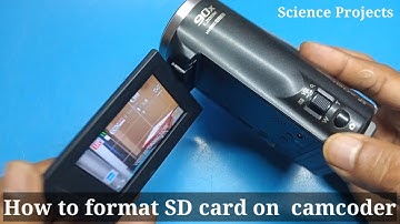 How to format SD card on  camcoder, panasonic hc-v180 settings, Science Projects