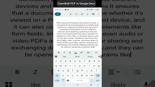 How to open or edit a PDF file in Google Docs on an Android mobile phone #pdfsolution