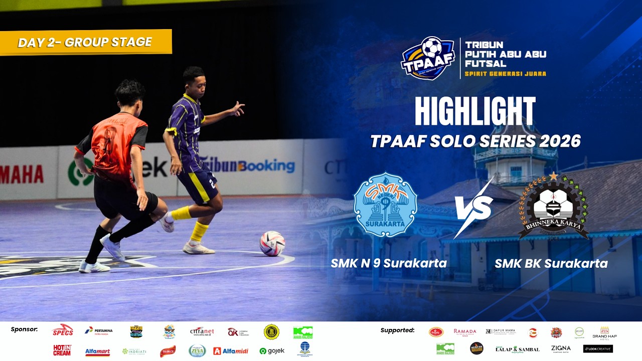 Highlight Tribun Putih Abu-Abu Futsal Solo Series 2026 | SMK N 9 Surakarta vs SMK BK Surakarta
