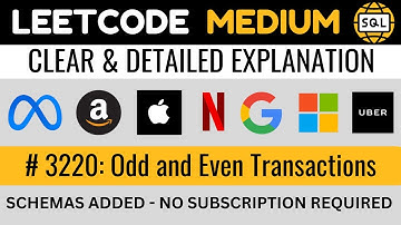 Leetcode MEDIUM 3220 - Odd and Even Transactions SUM CASE WHEN - Explained by Everyday Data Science