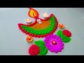 Diwali Diya Rangoli designs | इस दिवाली पर बनाये Diwali Diya Rangoli | Diwali Attractive Rangoli