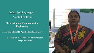 Monostable Multivibrator Using IC555 Timer LDIC Lab by Mrs M Sreevani