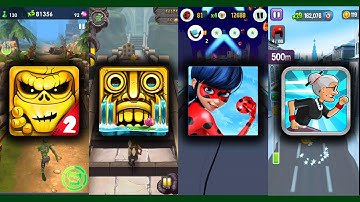 Zombie Run 2 Monster Runner Vs Temple Run 2 Enchanted Palace Vs Miraculous Ladybug Vs Angry Gran Run