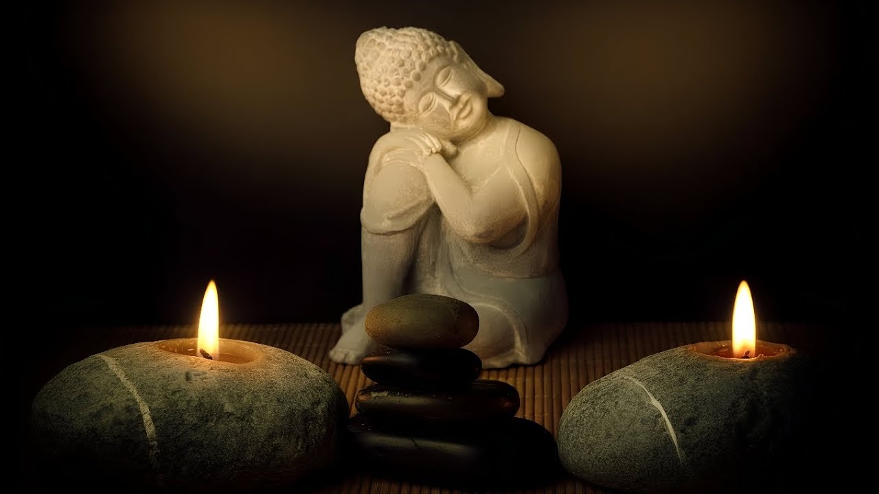 Deep Relaxation Spa Music 🕯 Buddha Zen Ambience for Calm Mind & Healing Sleep (3 Hours 4K)