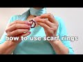♡これさえ見ればわかる！【スカーフリングの基本的使い方】！どうやって【スカーフ】を留めるのかがマスターできる！how to use scarf rings easily