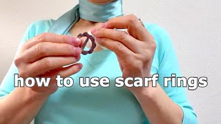 ♡これさえ見ればわかる！【スカーフリングの基本的使い方】！どうやって【スカーフ】を留めるのかがマスターできる！how to use scarf rings easily