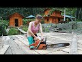 Making Concrete Mold, Cleaning Camp, Repairing Camp P38, Living in the Forest for 2 Years