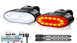 Cycling Taillight Headlight Bicycle Lights Bike Safety Warning Light LED USB Rechargeable