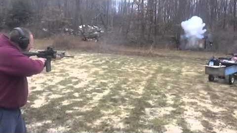 Exploding manikin Head  with In the Red Target