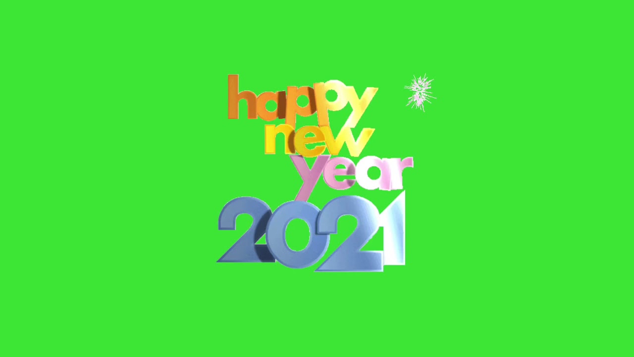 Happy new year 2021 green screen(free for subscriber)