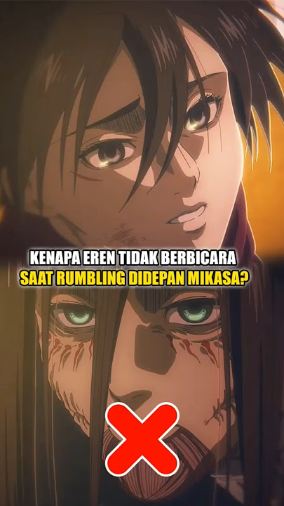 Kenapa Eren Tak Mengucapkan 1 Katapun Didepan Mikasa? #attackontitan #eren #shingekinokyojin #mikasa