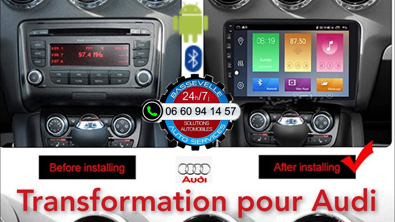 Changement de l'autoradio Audi TTS 2 par un appareil Android