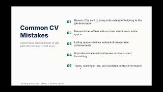 How to Build a CV & LinkedIn Profile That Gets You Hired