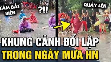 Khung cảnh ĐỐI LẬP xuất hiện trong ngày mưa ở Hà Nội khiến dân tình NGỠ NGÀNG | TÁM TV
