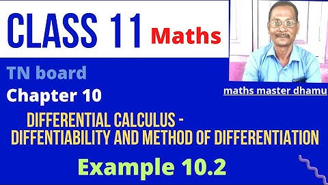 Class 11|Maths|Example 10.2|Chapter.10| Differential Calculus|@mathsmasterdhamu9158