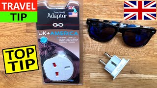 Holiday Travel Adapter TOP TIP from UK to your next Trip Abroad - Travel Tips & Tricks