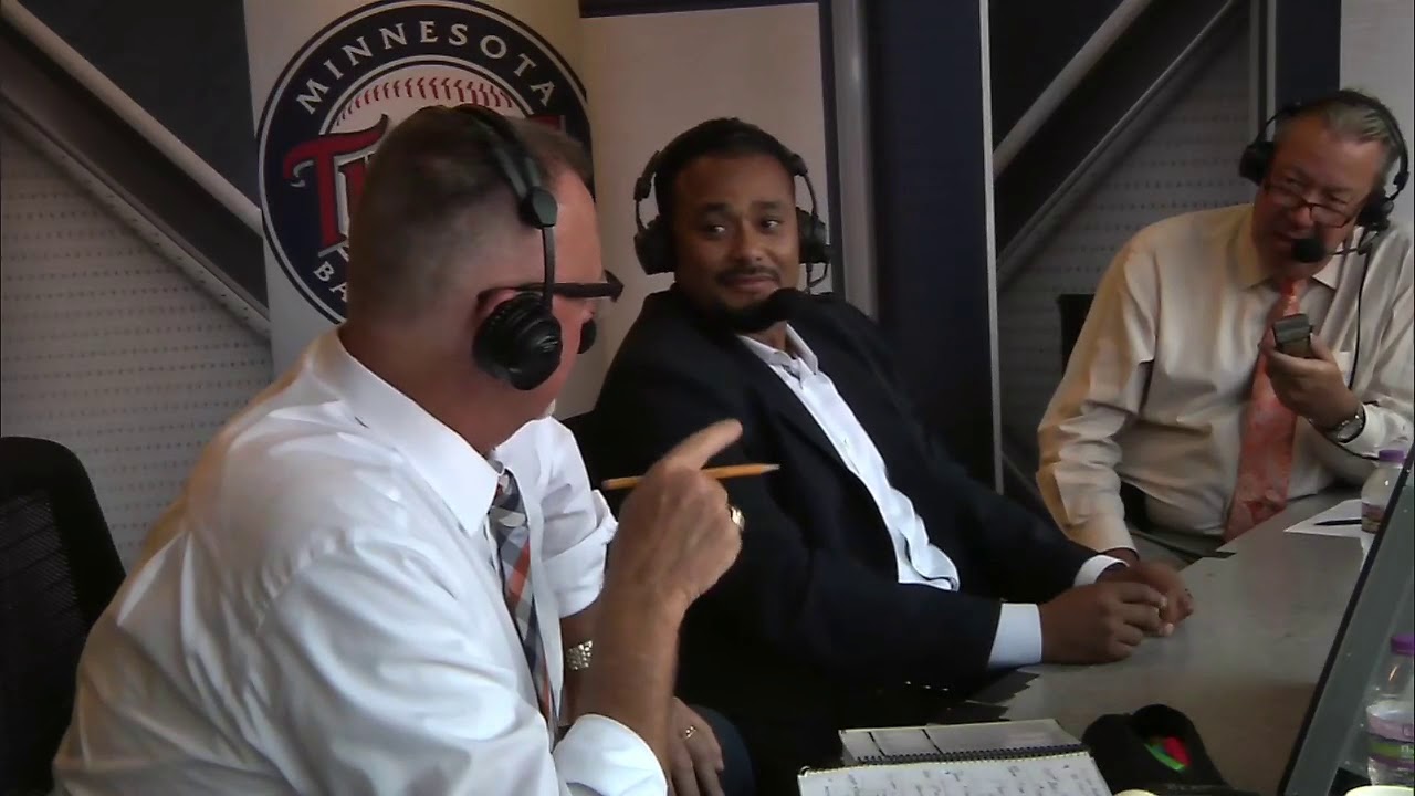 Twins great Johan Santana joins Bert and Dick in the booth