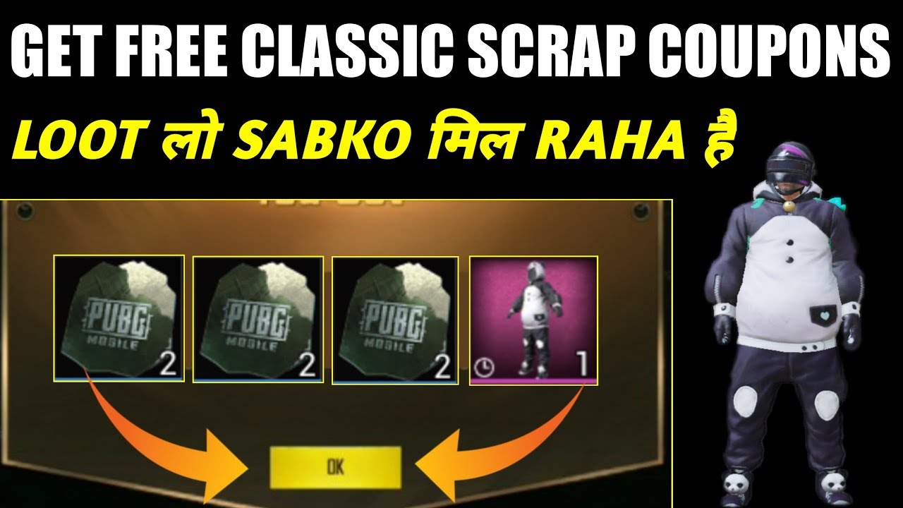 Get Free Classic Scrap Coupons Pubg Mobile New Tricks