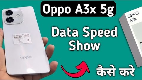 Oppo A3x 5g data speed kaise show kare, how to show mobile data speed on status bar in oppo, status