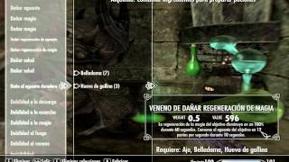 Skyrim Guia de  recetas de alquimia ep 1-2