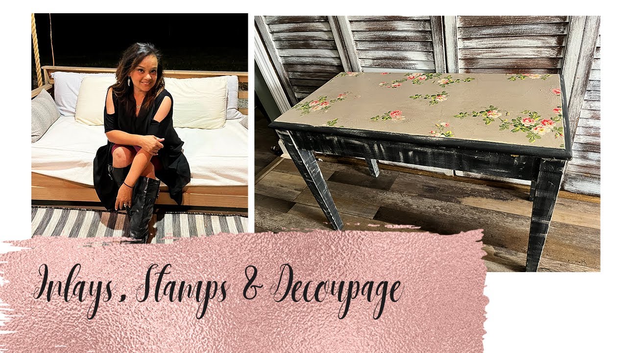 Customizing a Piano Bench with DIY Paint,, IOD Stamps, Inlays,  Decoupage Papers & Piano Roll