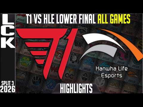 T1 vs HLE Highlights ALL GAMES | LCK Summer Playoffs Lower Final 2026 | T1 vs Hanwha Life Esports