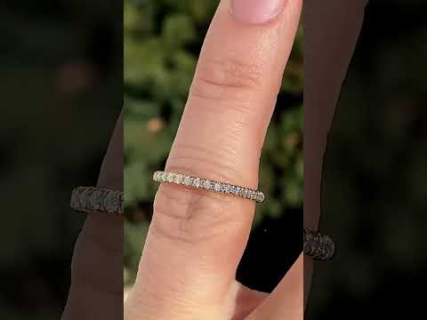 9-Stone 2.5mm Round Brilliant Moissanite Anniversary Ring 0.27ct ring video