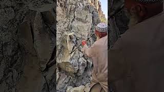 Stone Cutting in Mountain ⛰️ #mininglife #shorts