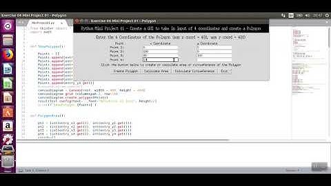 Polygon Program created using Python Coding
