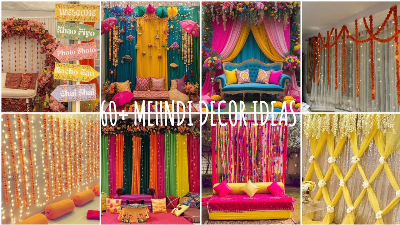 Mehndi decoration ideas 2025 | wedding decor| easy mehndi decor ideas 