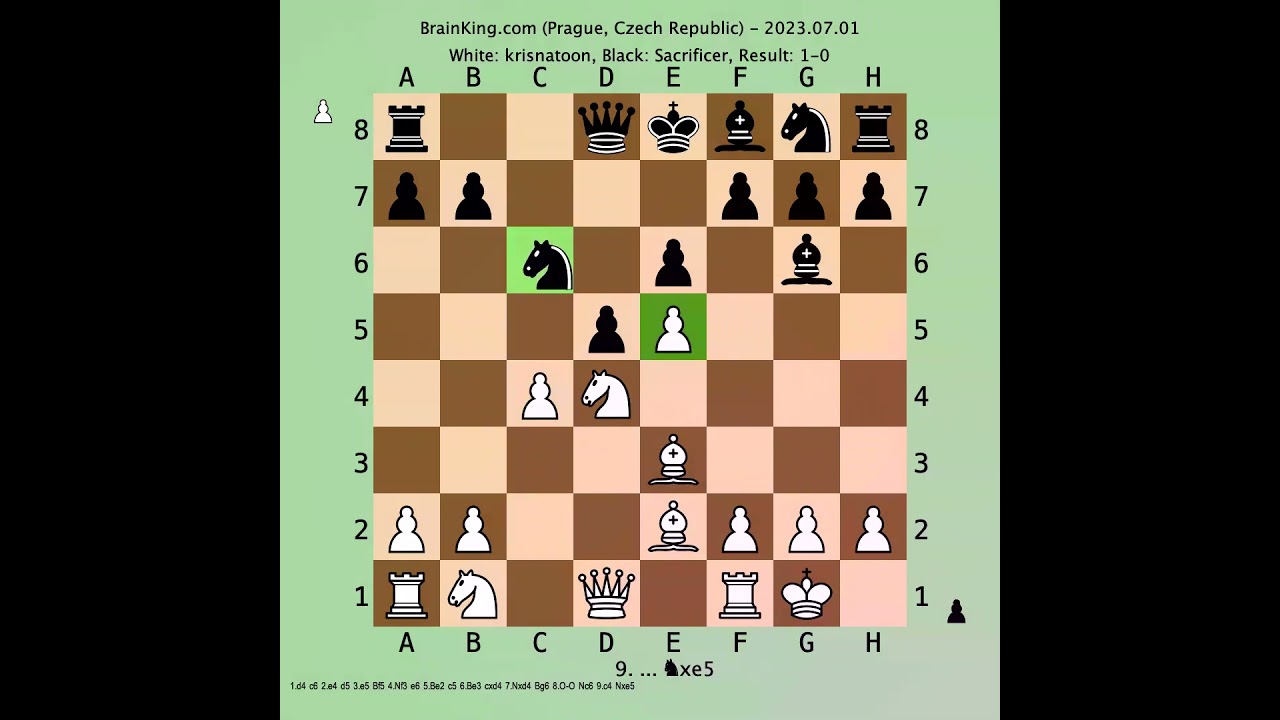 Caro-Kann Defense: Advance, Short Variation, 1-0 