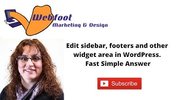 How to add widgets to the sidebar,  footers and other widget area in WordPress, Fast Simple Answer