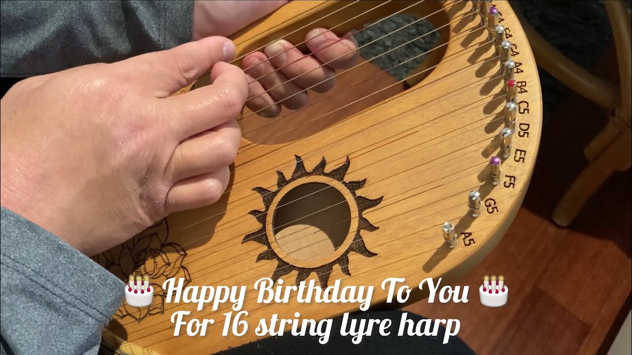 Happy Birthday To You for 16 string lyre harp with tabs/notes YouTube