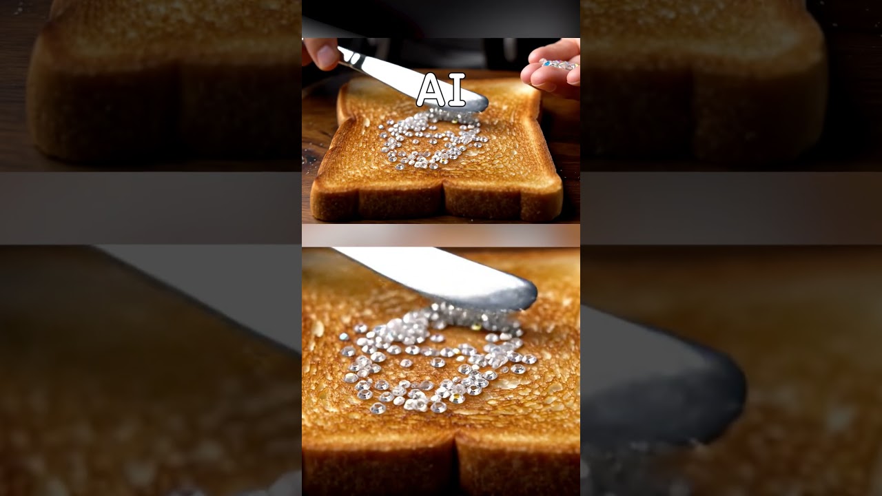 食パンに粒を塗る音を比較してみた 人間vsAI