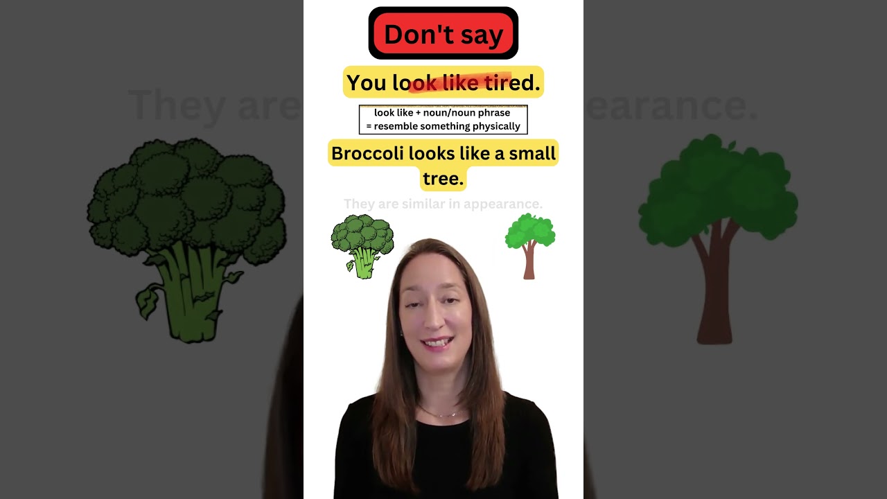 Grammar MISTAKE! - You look like tired - YouTube