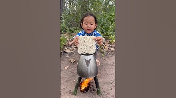 Survival Skills: Single mom show SMART ideas and USEFUL with noodles in forest #camping #bushcraft