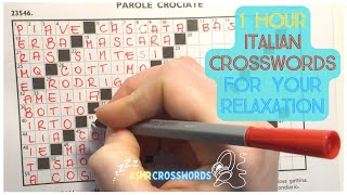 1 HOUR OF ITALIAN CROSSWORDS FOR RELAXATION - ASMR ITA MESE ENIGMISTICO