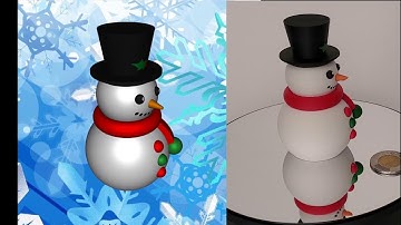 Snowman 3D model painted at normal speed