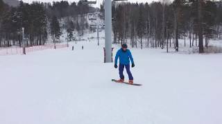 Snowboard heelside  circle softboot carving